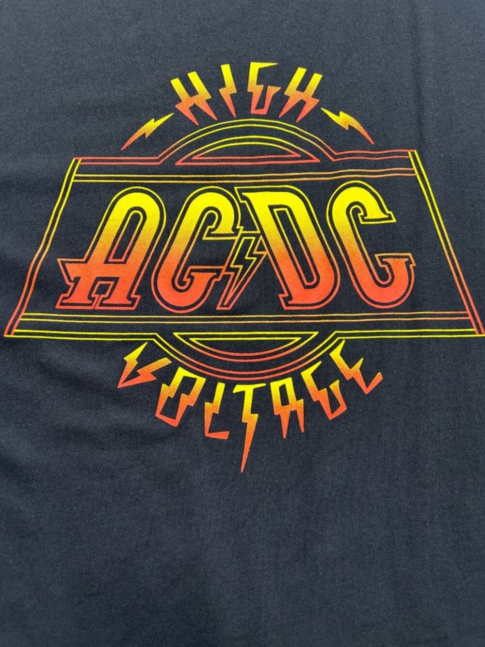 AC/DC Mens Size L High Voltage Graphic Tank Top Black Sleeveless - Picture 3 of 7